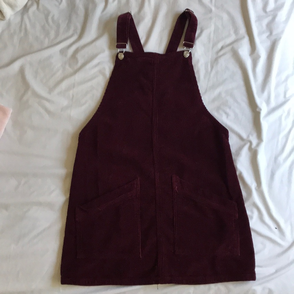 Burgundy Overall Dress